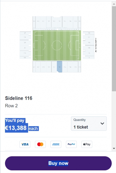 Малко над 13 хиляди долара е най-скъпият билет за дебюта на Меси в момента Малко над 13 хиляди долара е най-скъпият билет за дебюта на Меси в момента