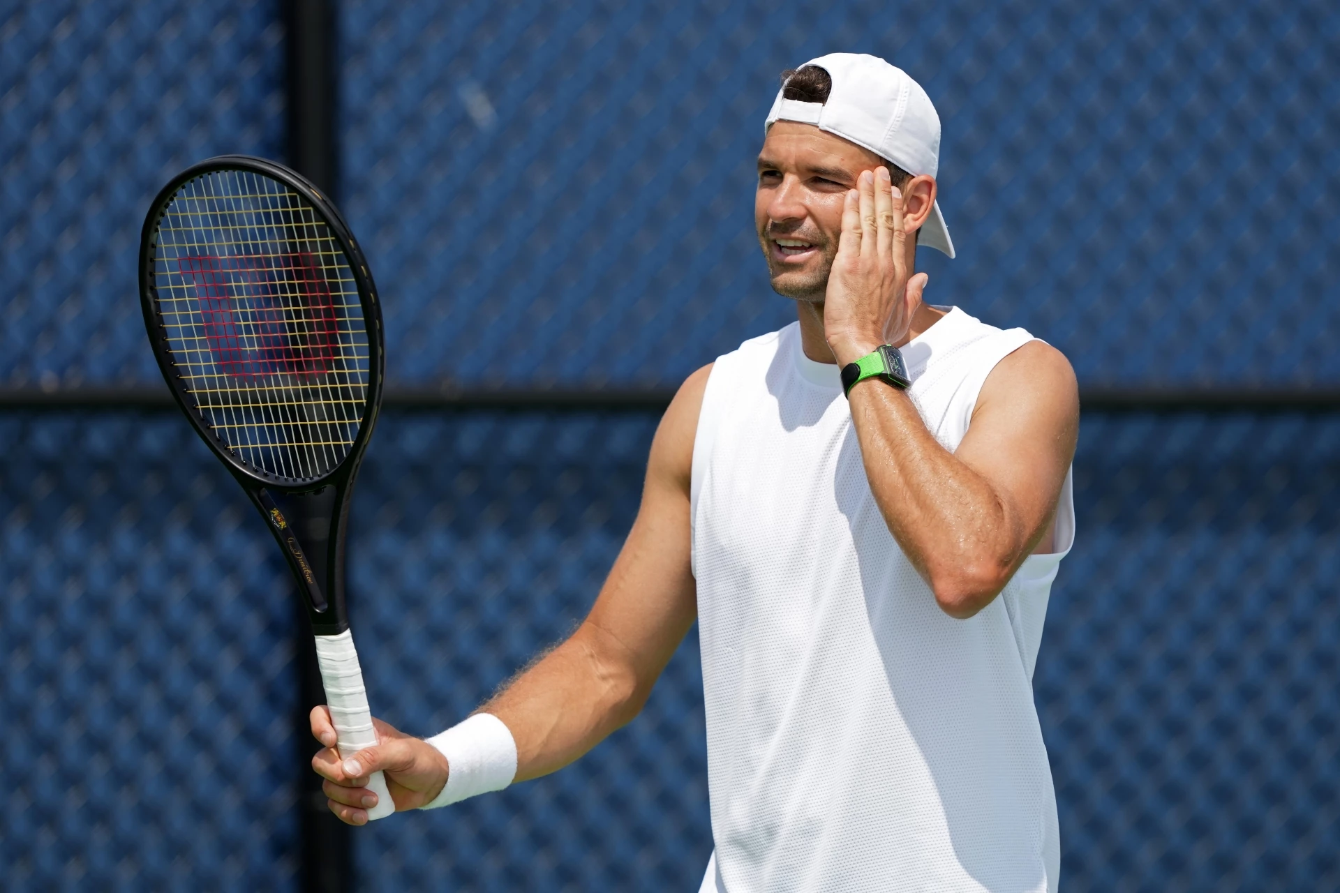 Григор Димитров в добро настроение на US Open Григор Димитров в добро настроение на US Open
