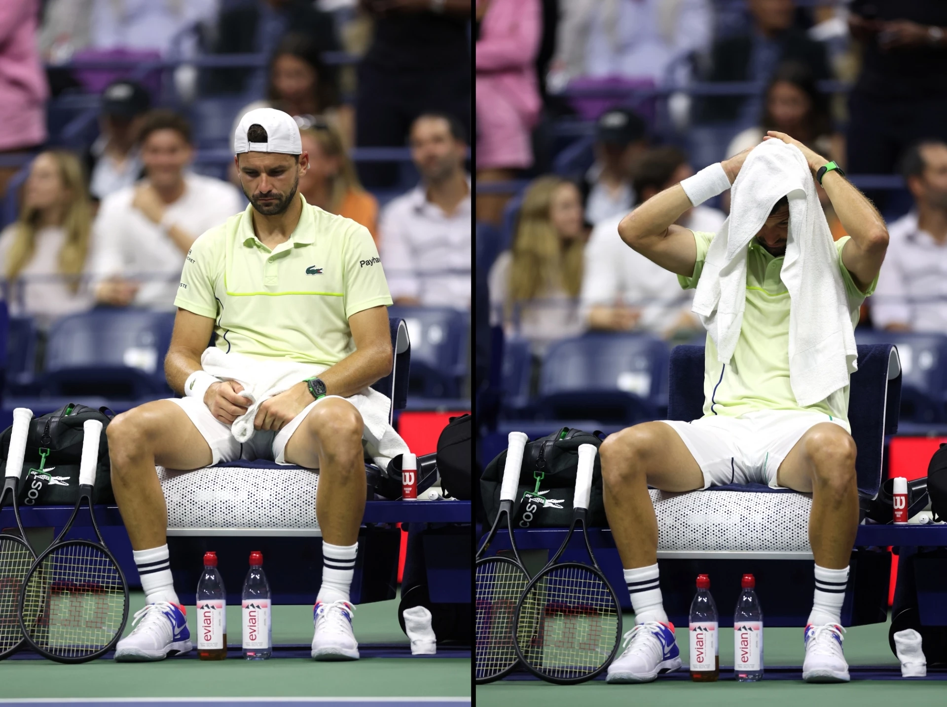 Физически проблеми извадиха Гришо от US Open пред погледа на Федерер Физически проблеми извадиха Гришо от US Open пред погледа на Федерер